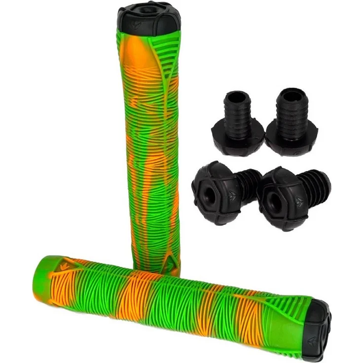 Blunt Stuntscooter Blunt Stunt-Scooter / BMX Griffe V2 grün/orange, extra weicher TPR für besseren Grip