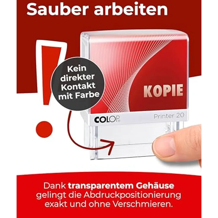 COLOP Stempel Textstempel Printer 20 KOPIE 38 mm Kunststoff – Bild 5
