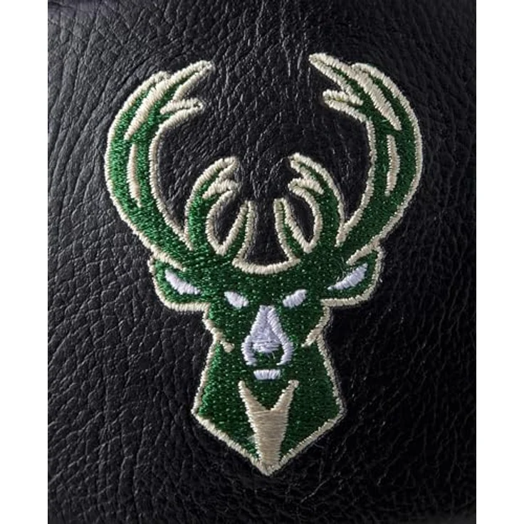 Wilson NBA Basketball Milwaukee Bucks, Lederverbundstoff mit gesticktem Mannschaftswappen, für den Innenbereich – Bild 8
