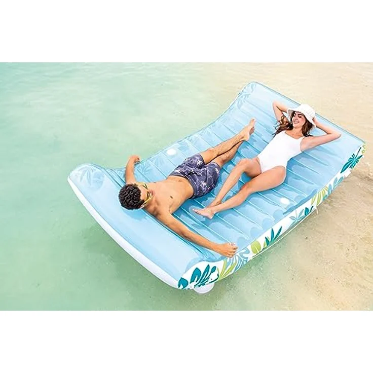 Intex Tropical Canopy Lounge, Schwimmliege mit Dach, 2,24 x 1,50 x 1,65 m, abnehmbare Dach, zwei Getränkehalter – Bild 7