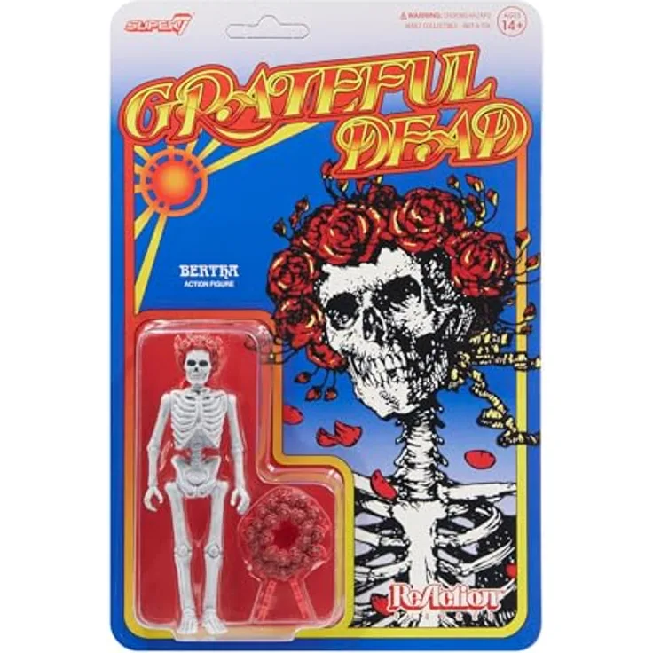 Super7 Grateful Dead Reaction Figur – Bertha, lizenziertes Sammlerstück, Höhe 8,3 cm
