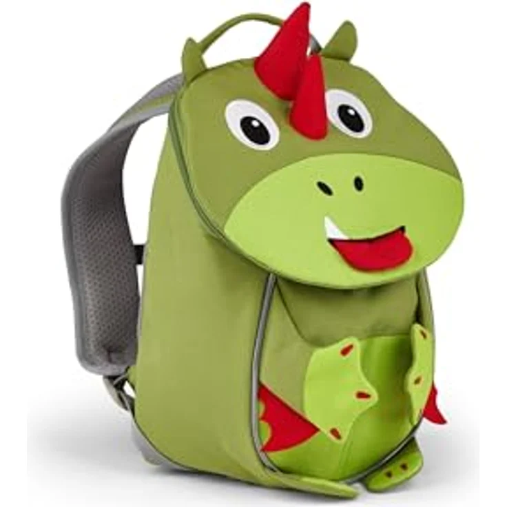 Affenzahn Kleiner Freund Drache Kindergartenrucksack, 4 Liter, grün, mit gepolsterten Schulterträgern und Brustgurt – Bild 3