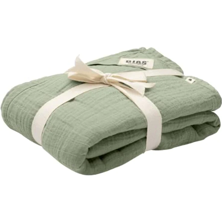 Bibs Muslin Swaddle Pucktücher, Wickeltuch, Decke für Neugeborene, Tragetuch, 100% Bio-Baumwolle, 120x120 cm, Sage – Bild 1