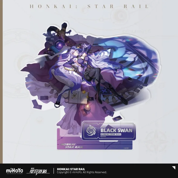 MiHoYo Honkai: Star Rail Path of the Nihility Acrylfigur Black Swan, 19 cm groß, offiziell lizenziert