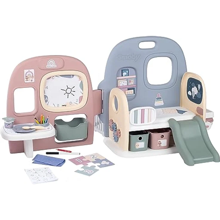 Smoby - Baby Care Puppen-Kita - einklappbares Spielcenter (107,9x77,9x51 cm) mit 360° Spielfläche und 27 Extras, für Kinder ab 3 Jahre – Bild 1