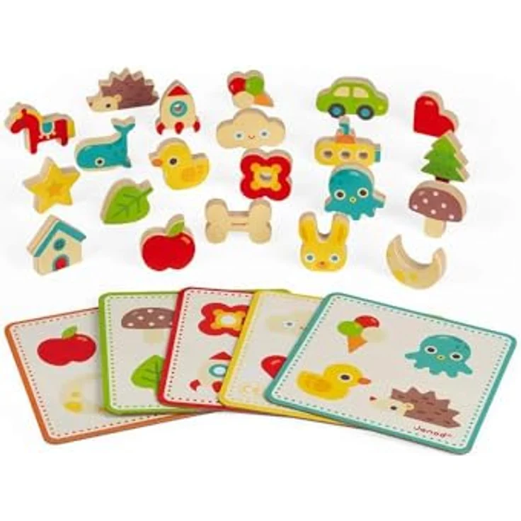 Janod J05318 Memory-Tastspiel, lehrreiches Familienspiel, für Kinder ab 3 Jahren – Bild 6