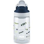NUK By Contigo Easy Sip Cup, Trinkflasche für Kinder ab 4 Jahren, auslaufsicher, BPA-frei, spülmaschinenfest, 420 ml, Skater Design