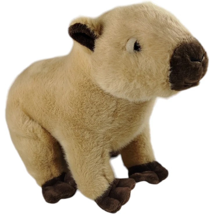 Toys Amsterdam Kuscheltier Capybara Plüschtier für Kinder mit detailreichem hellbraunen Fell und dunklen Pfoten