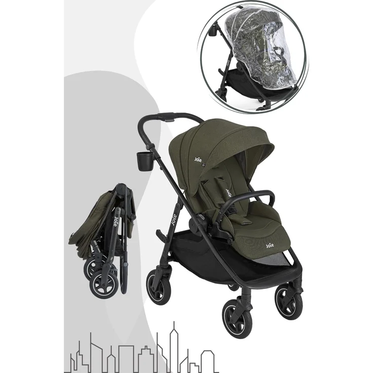Joie Versadrift, Sportwagen Buggy mit höhenverstellbarem Schiebegriff, mehrfach verstellbarer Rückenlehne und pannensicheren Reifen
