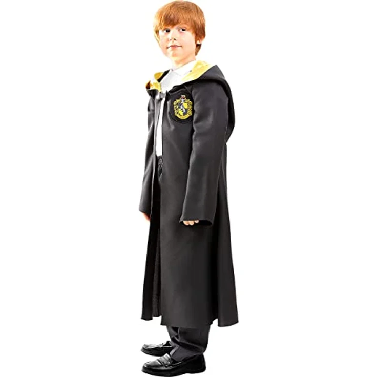 Funidelia Harry Potter Hufflepuff Kostüm 100% OFFIZIELLE für Jungen und Mädchen Größe 7-9 Jahre - Bunt, Robe Hogwarts & Zauberer, Film und Serien – Bild 4