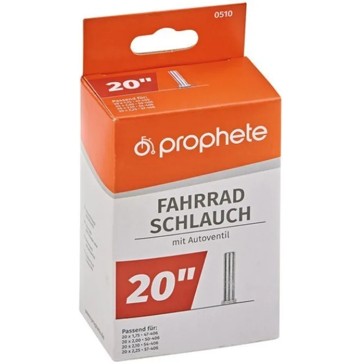Prophete Fahrradschlauch Ersatzschlauch 20x1,75 bis 20x2,25 0510 (1-St), Autoventil, Kinderfahrrad Zubehör