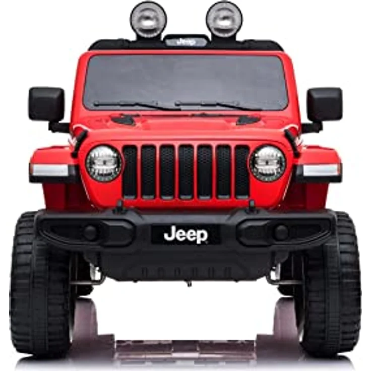 RIRICAR Elektroauto für Kinder 12V Wrangler, Rot, Doppelledersitz, Radio mit Bluetooth- und USB-Eingang, 12V10Ah-Batterie, Eva-Räder, 2,4-GHz-Fernbedienung – Bild 2