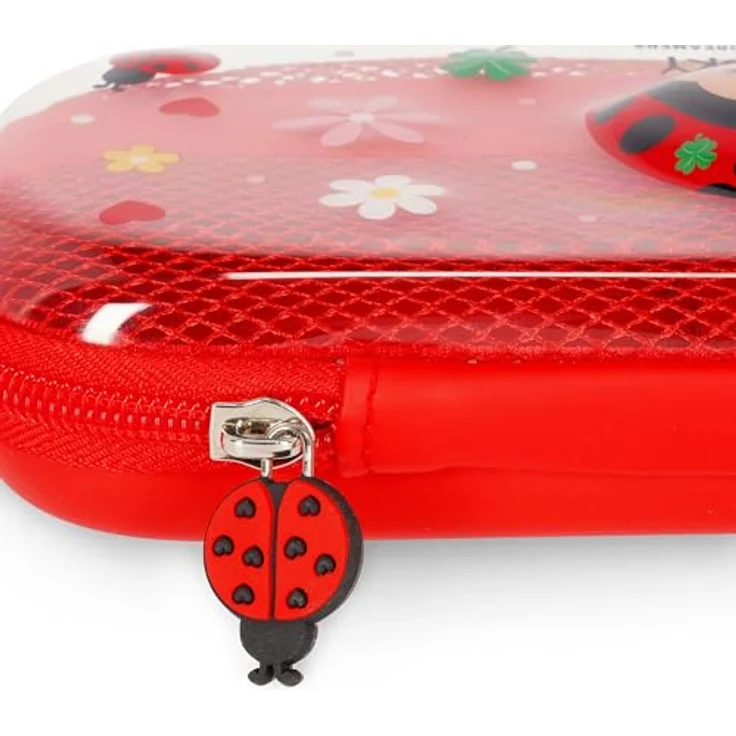 Legami Wonderwow Federmäppchen, Ladybug Motiv, 2 Fächer, Stifthalter und Netzstoff-Innenfach, Reißverschluss, 23 x 11 x 5 cm – Bild 5