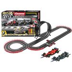 Carrera GO!!! Racing for Glory, Rennbahn-Set mit 5,3 m Strecke und lizensierten Slotcars Lewis Hamilton und Carlos Sainz, für 2 Spieler, ab 6 Jahren