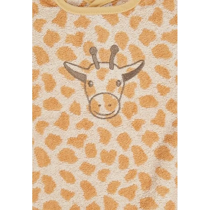 Sterntaler Ärmellätzchen Giraffe Kaya – Saugfähige Baumwolle, niedliches Giraffen-Jacquard, praktischer Druckknopfverschluss, sandfarben – Bild 5