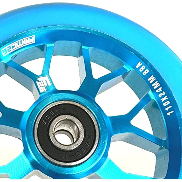 Fantic26 Stuntscooter Fantic26 Spy7 Stunt-Scooter Rolle 110mm Abec11 Türkis/Türkis, Aluminiumlegierung 6061, CNC gefräst – Bild 3