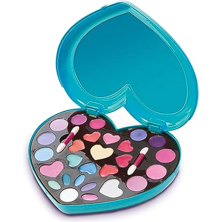 Clementoni Crazy Mermaid Make-up Set, Kinder Schminkset mit Lipgloss und Lidschatten in leuchtenden Farben, für Mädchen ab 6 Jahren – Bild 4