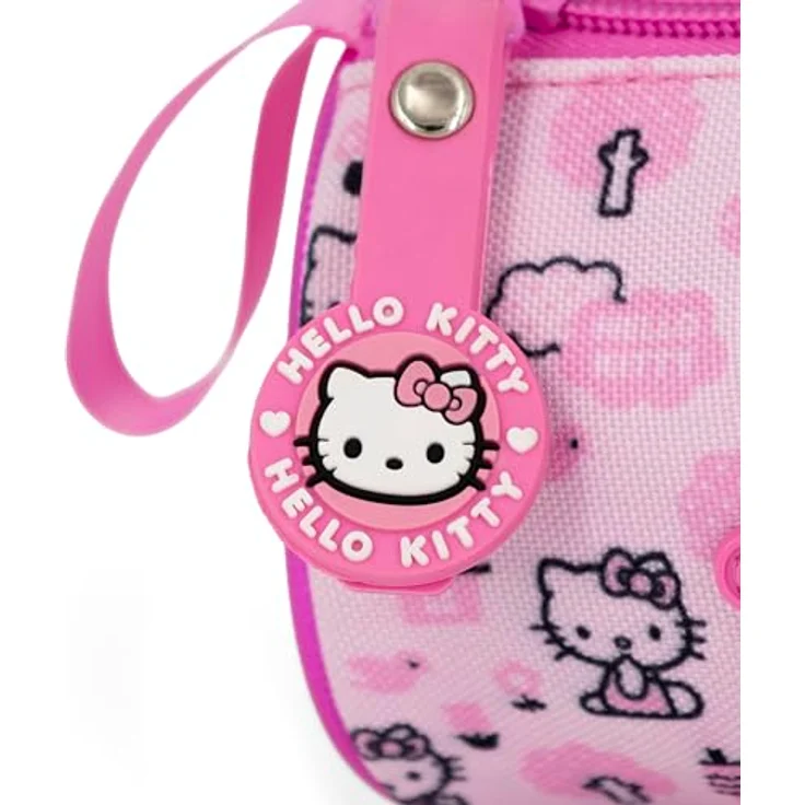 Clondo Schlampermäppchen Hello Kitty, rundes Stifteetui aus 600D Polyester, 21x8 cm, bunt für Mädchen (6-12 Jahre) – Bild 3