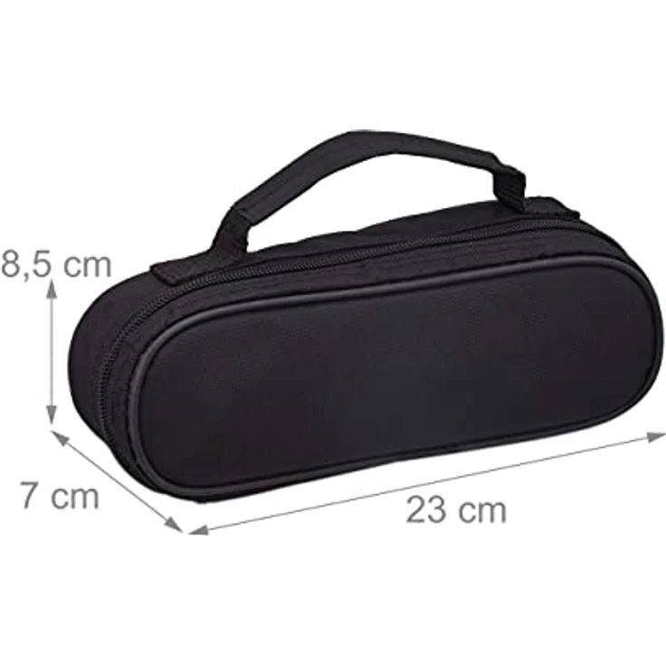 Relaxdays Boule Set, 3 Metall Kugeln mit Zielkugel, Abstandsmesser und Tragetasche, Silber/Schwarz, für Outdoor-Spiele – Bild 4