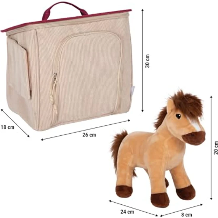 Small Foot Kuscheltier Spielset Pferd mit Stall und Zubehör, Plüschpferd, mehrfarbig, inkl. Taschenstall und modularer Zaun – Bild 22