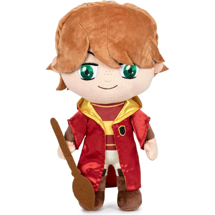Play By Play Ron Weasley Plüschtier 29 cm mit Quidditch-Kleidung und Besen-Accessoire