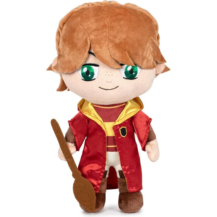 Play By Play Ron Weasley Plüschtier 29 cm mit Quidditch-Kleidung und Besen-Accessoire