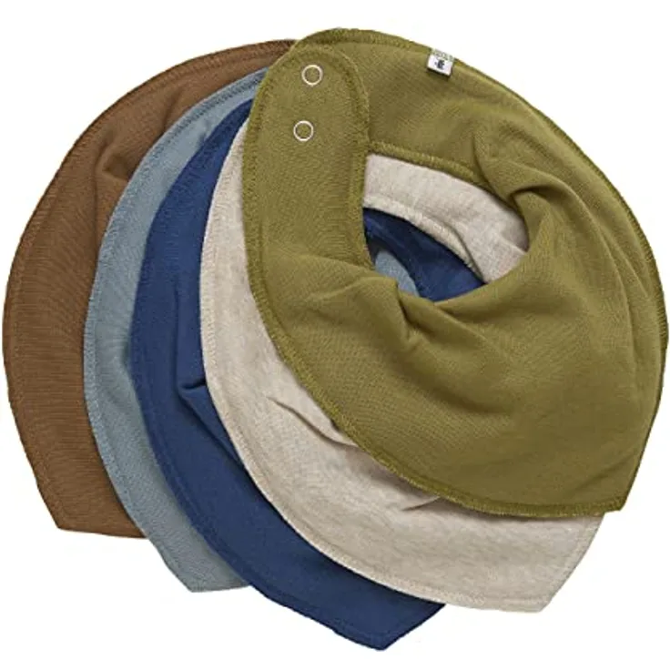 Pippi Unisex Baby 5er Pack Bibs Dreieck Lätzchen, Dark Denim, Einheitsgröße