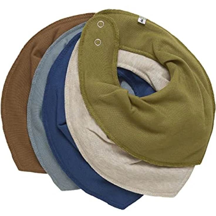 Pippi Unisex Baby 5er Pack Bibs Dreieck Lätzchen, Dark Denim, Einheitsgröße – Bild 1
