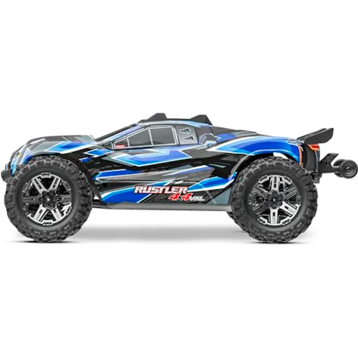 Traxxas RC-Monstertruck Traxxas Rustler 4x4 VXL HD Stadium Truck RTR 1/10 blau, Brushless Velineon-Antrieb, Extreme Heavy Duty Upgrade Kit – Bild 2