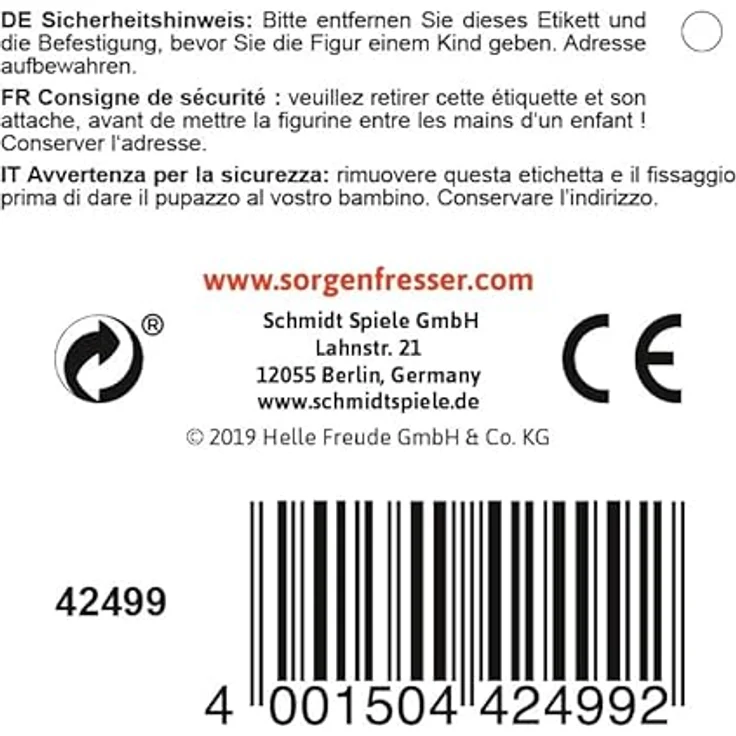 Schmidt Spiele Sorgenfresser 42499 Missy, Edition Buuh, Sorgenfresser, 23 cm, bunt – Bild 3