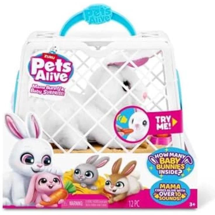 Zuru Pets Alive - Mama & Baby Surprise Bunny, Funktionsplüsch Spielware – Bild 1