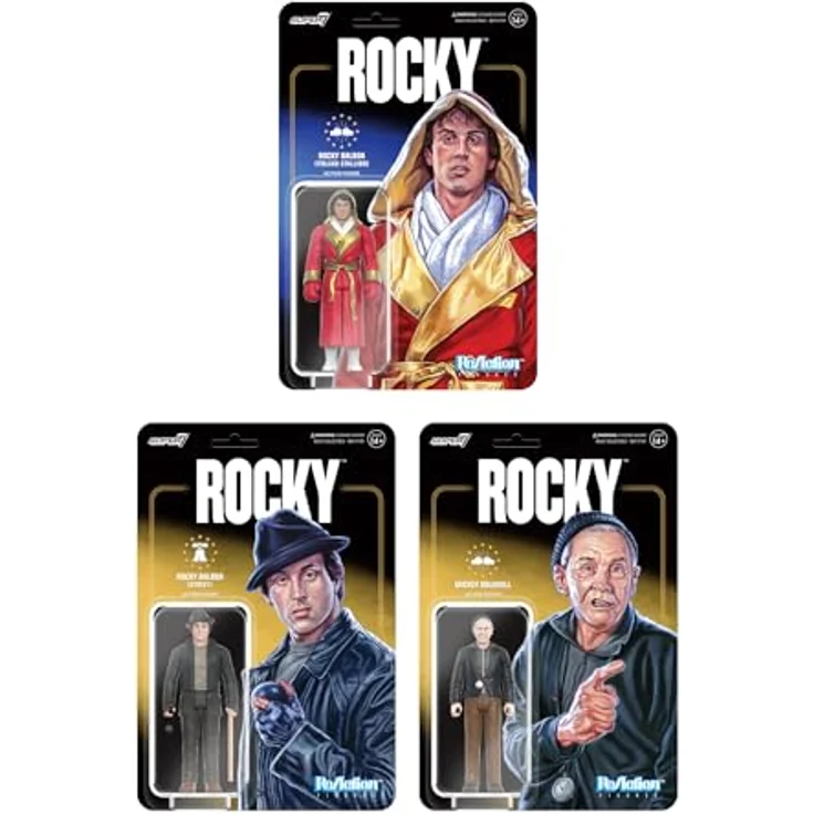 Super7 Rocky ReAction Actionfigur Wave 03 Rocky Street (Rocky I), 10 cm mit Zubehör und Austauschteilen – Bild 5