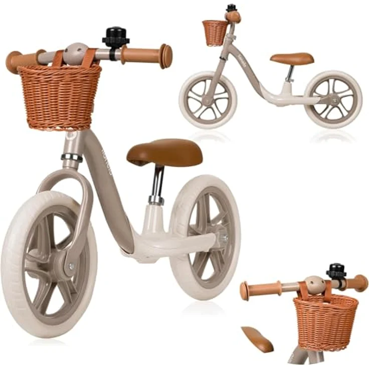 lionelo Laufrad ALEX PLUS 30,5 cm (12 Zoll) - inklusive Korb und Glocke, ideal zum Erlernen des Fahrradfahrens – Bild 2