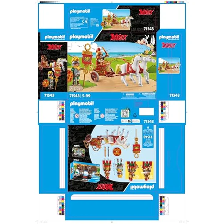 Playmobil® Konstruktions-Spielset Römischer Streitwagen (71543), Asterix, (31 St), Made in Europe – Bild 10