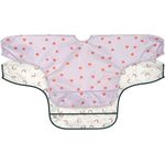 LÄSSIG Baby Langarmlätzchen Set (2 St.) zum Binden Auffangschutz/Long Sleeve Bib Happy Rascals Heart