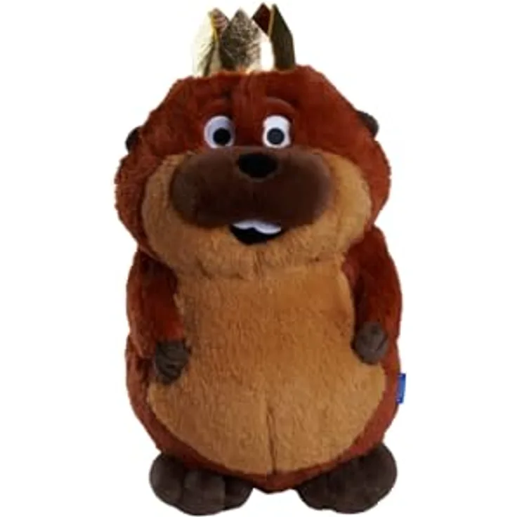 Simba Disney Pixar Hoppers King George Plüschtier, weiche 24 cm Biber-Kuschelfigur aus hochwertigem Plüsch, offizielles Lizenzspielzeug für Kinder und Sammler