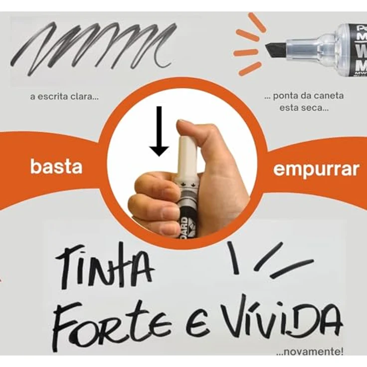 PENTEL Whiteboardmarker Maxiflo 2,0mm rt, trocken abwischbar, Rundspitze – Bild 4