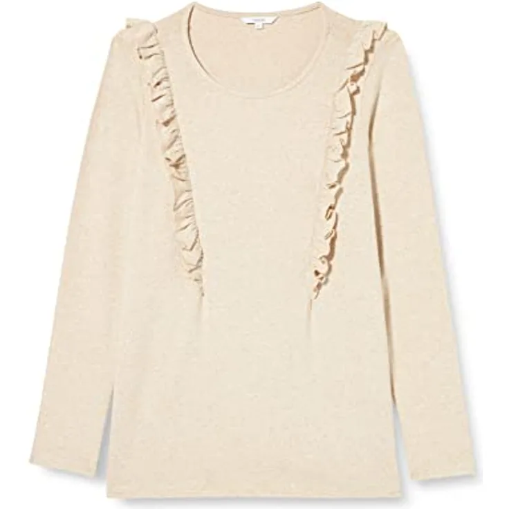 Noppies Damen Top Azare Nursing Long Sleeve T Shirt, Oatmeal - P807, 38 EU