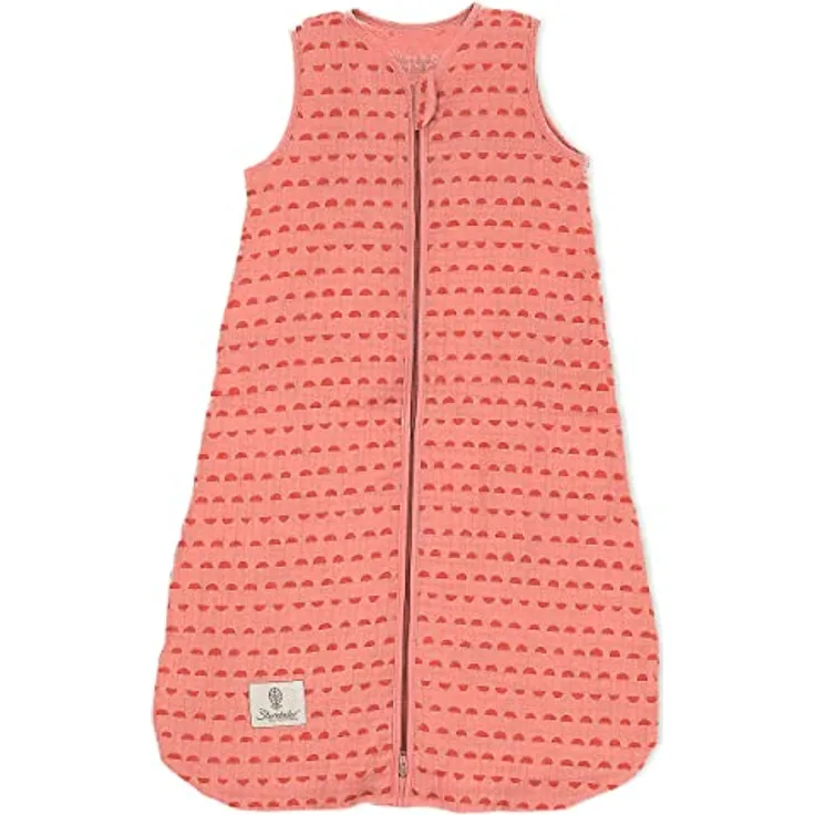 Sterntaler Baby Mädchen Schlafsack Baby Musselin Schlafsack Stay True to Nature - Babyschlafsack, Pucksack Baby, waschbar - Bio - koralle, 70cm