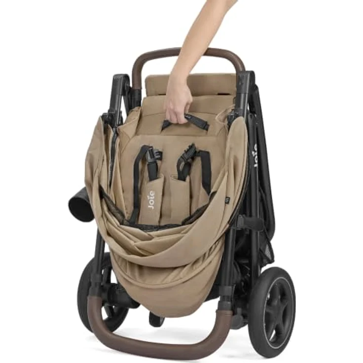 Joie Mytrax Pro Sport-Kinderwagen, bis 22 kg, mit Liegefunktion, höhenverstellbarem Regenschutz und Toffee-Farbe – Bild 7