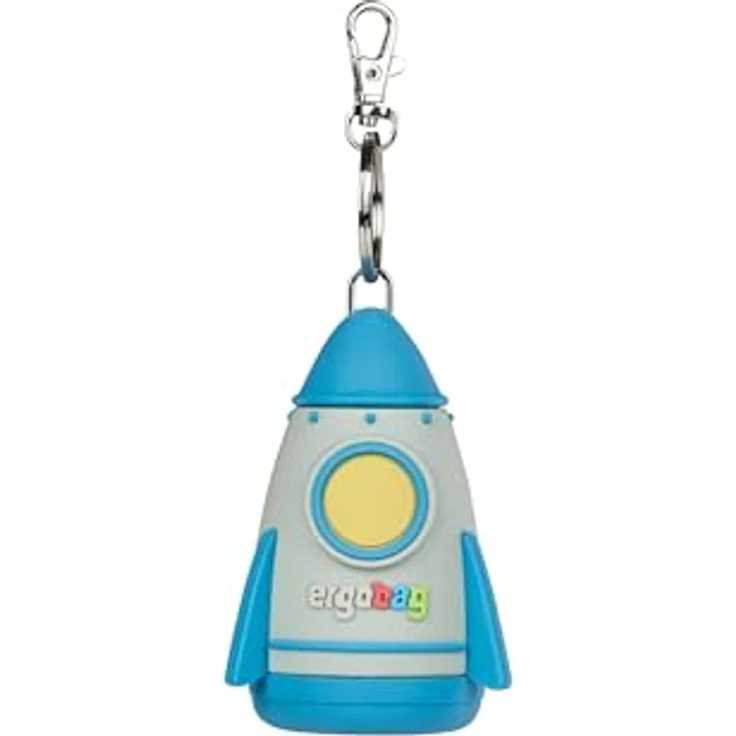 ergobag Hangies Schlüsselanhänger für Kinder, Plüsch- und Silikonmotive, personalisierbar, 6.5 x 6.5 x 6.5 cm – Bild 1
