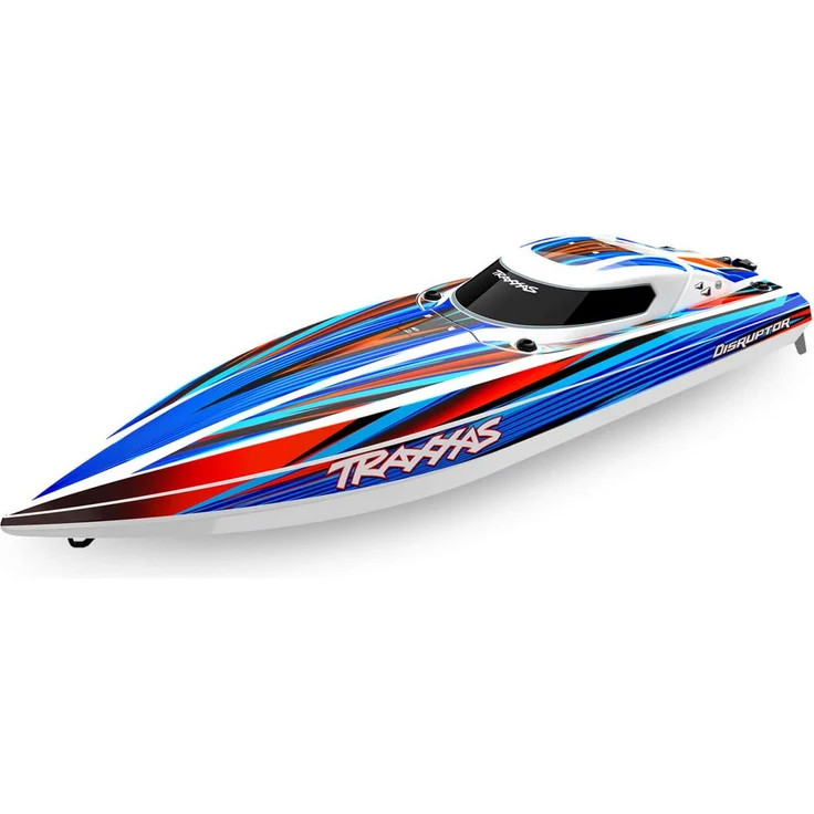 Traxxas Disruptor RC Brushless Boot 26 Zoll V-Rumpf Selbstaufrichtung, Ferngesteuertes Boot von Traxxas mit 60 km/h Spitzengeschwindigkeit, Deep-V ABS-Rumpf