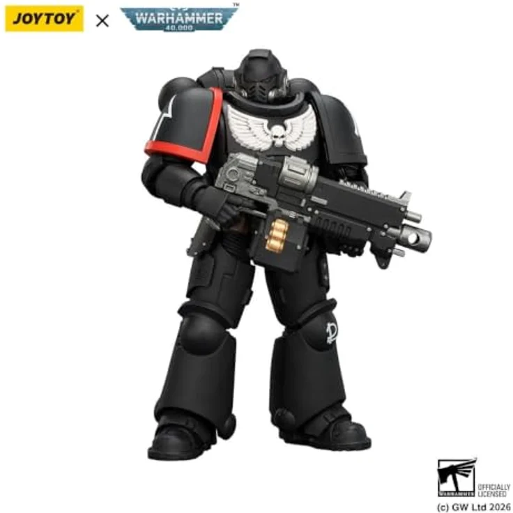 JOYTOY Warhammer 40,000 Actionfigur Raven Guard Intercessor, 12 cm, hochdetailliert, vollständig beweglich, mit Bolzen-Gewehr und Kettenschwert – Bild 4
