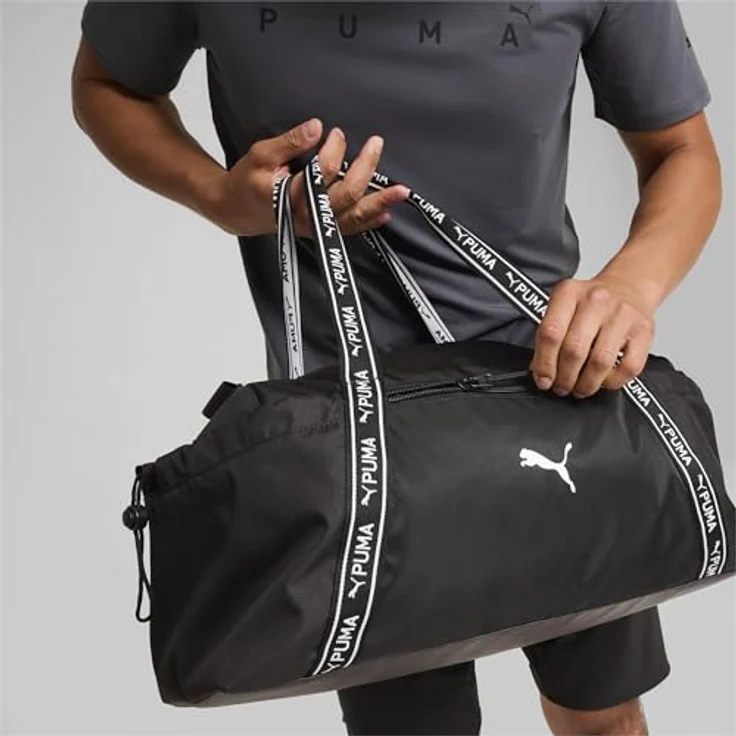 PUMA Sporttasche ESS Sporttasche Damen, robuste Griffe, viel Stauraum, schwarz – Bild 5
