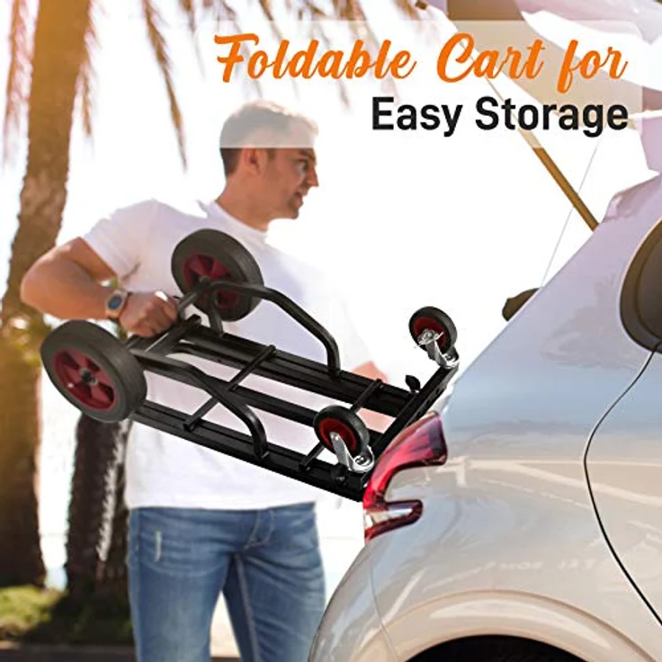 Pyle Verstellbare professionelle Ausrüstung – kompakt 8-in-1 faltbar, faltbar und leicht, Sackkarre/Puppy/Plattformwagen, ausziehbar bis zu 70 cm bis 112 cm – Pyle PKEQ48 – Bild 4
