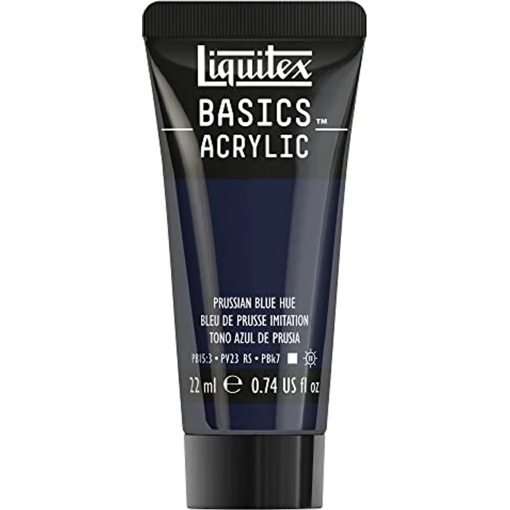 Liquitex Basics Acrylfarbe - Preussischblau, 22 ml Tube, lichtecht, mittlere Viskosität, seidenglänzend, monopigmentiert, Archivqualität – Bild 1