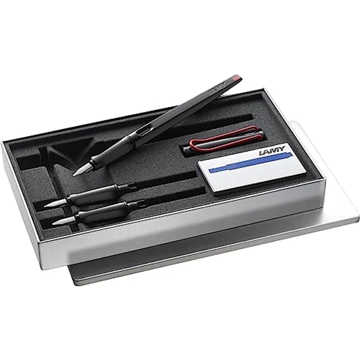 LAMY Füllfederhalter joy black [015], Schönschreibset mit drei Kalligraphiefedern – Bild 1