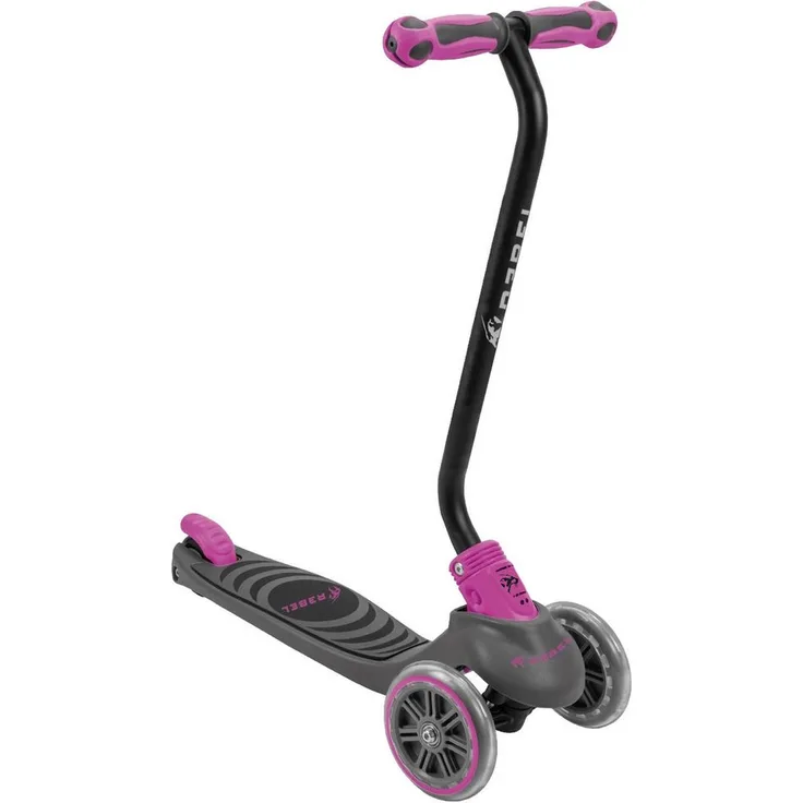 REBEL Dreiradscooter Kickboard City Scooter RIDER, transparent, 3-Rädrig für hohe Sicherheit und Stabilität, abnehmbarer T-Lenker, für Kinder ab 5 Jahren, max. 50 kg