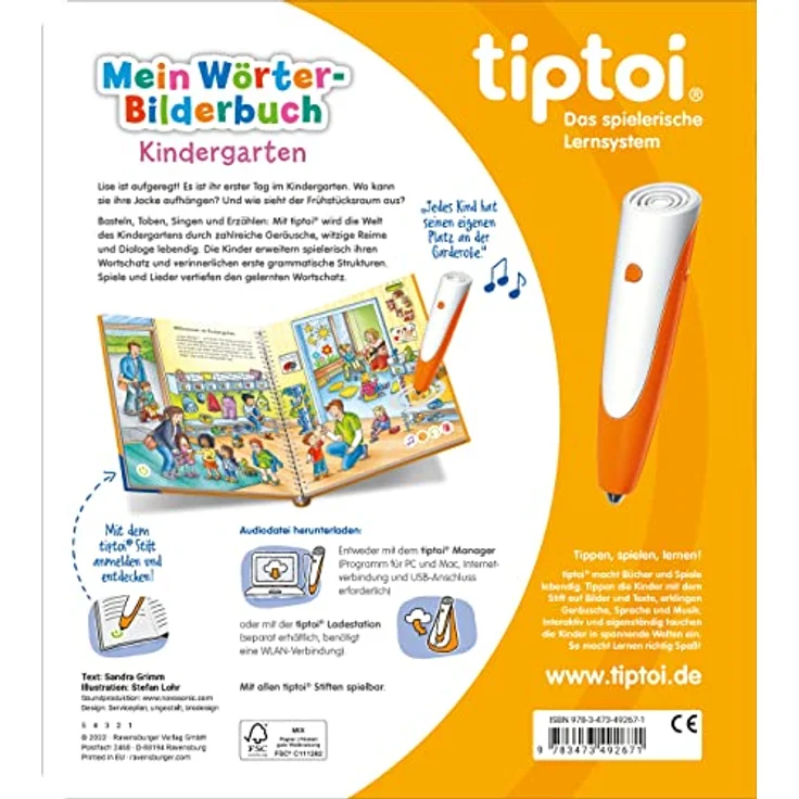 Ravensburger tiptoi® Buch - Mein Wörterbilderbuch - Kindergarten, interaktives Lernbuch für Vorschulkinder – Bild 2