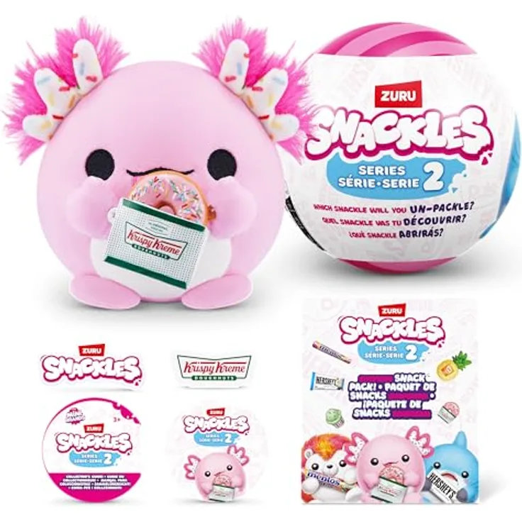 Snackles Serie 2, 13 cm ZURU Kuschelig-weiches Plüschspielzeug mit lizenziertem Snackmarken-Accessoire, ideal zum Sammeln und Knuddeln